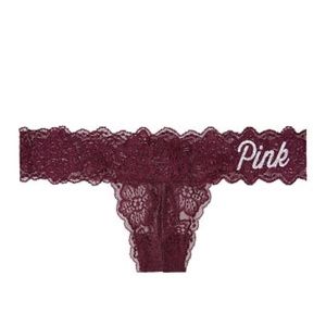New Victoria’s Secret PINK Allover Lace Thong Panties - Small